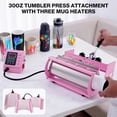 thumbnail image 6 of Adnoom Heat Press 15x15, 8 in 1 Multifunctional Shirt Press Machine Combo, 360° Swing Away Sublimation Heat Transfer with LED Display for T-shirts Mugs Hat Plate Cap, Pink, 6 of 8
