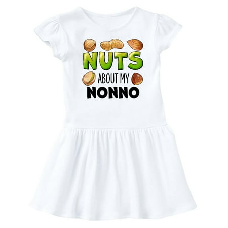 

Inktastic Nuts About My Nonno Peanut Almond Pistachio Gift Baby Girl Dress