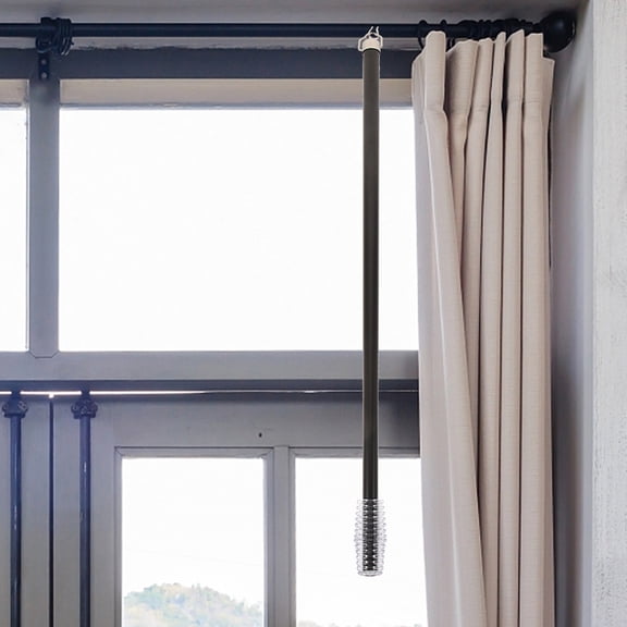 Toyvian Curtain Openers Stick for Curtains Aluminium Alloy Manual Sliding 1Pack