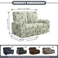 thumbnail image 2 of Xixirimido Recliner Loveseat Cover Non-Slip Reclining Couch Covers for 2 Seat, Recliner Sofa Cover Furniture Protector with Pockets for Kids, Pets, Vintage Tree Leaf, 2 of 8