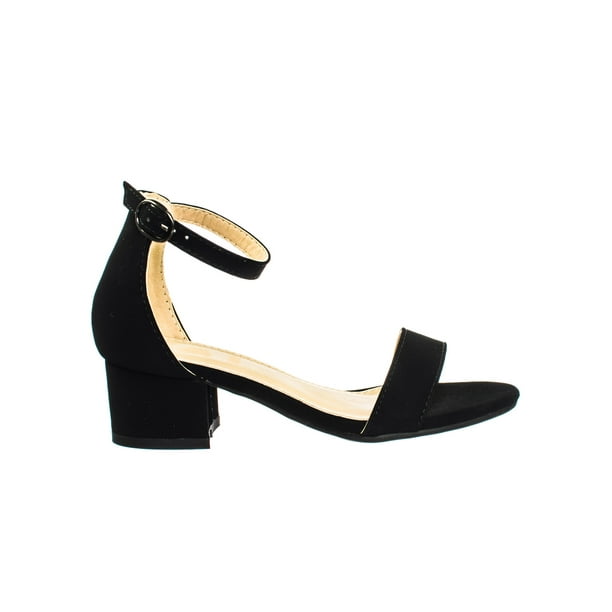Mascotte Darcie1k By Mascotte Children Girl S Chunky Block High Heel Dress Sandal W Ankle Strap Walmart Com Walmart Com