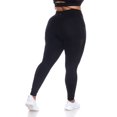 thumbnail image 3 of White Mark Women's Plus Size High Waist Mesh Insert Activewear Leggings, 3 of 5