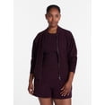 thumbnail image 2 of Avia Women's and Women's Plus Ottoman Full Zip Bomber Jacket, Sizes XS-4X, 2 of 7