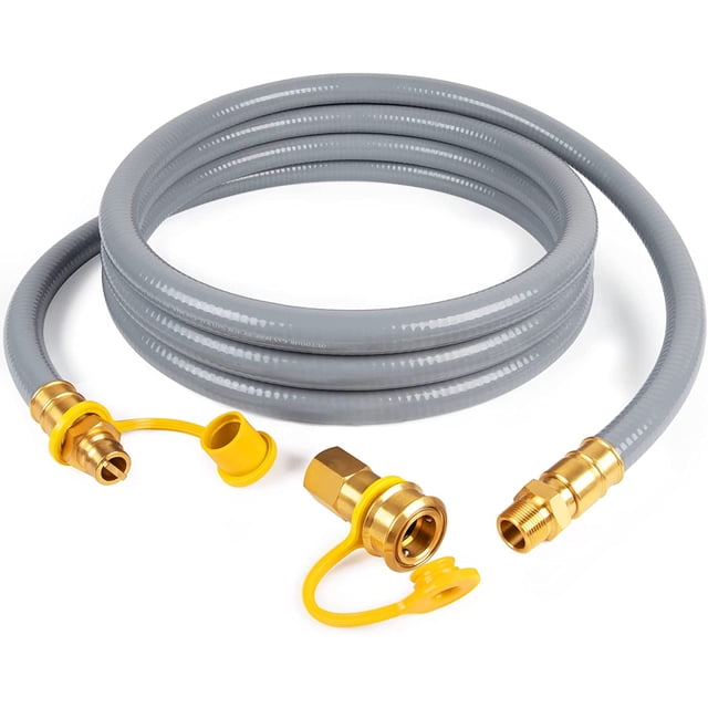 15 FT 3/4-Inch Natural Gas Hose with Quick Connect Fitting, Propane to Natural Gas Conversion Kit for Construction Heaters and More NG Appliance