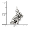 thumbnail image 2 of 925 Sterling Silver Oxidized Antique St. Bernard Charm 15x10mm Wide Pendant Necklace for Women, 2 of 2