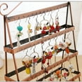 thumbnail image 4 of ZheElen Holes Organizer Storage Double-side Layer Stand Earring Holder Save Space Jewelry Display Rack Home Dresser Display, 4 of 6