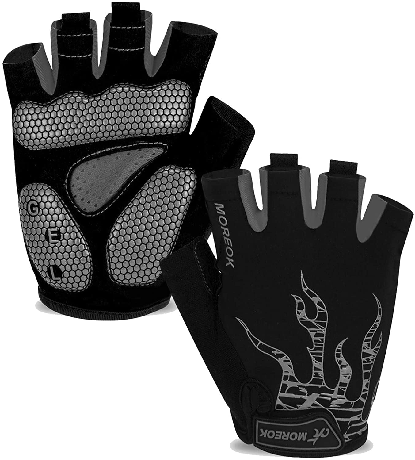 Gym Fitness Bodybuilding Leather Palm Padded Cycling Bike bikers Sports Gloves 
