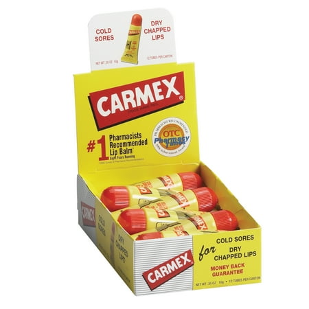 Carmex Moisturizing External Analgesic Lip Balm, Original, .35 Oz
