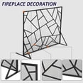 thumbnail image 4 of HOMCOM Single-Panel Metal Fireplace Screen Cover Stainless Steel Spark Guard Art Modern Decoration, Black, 4 of 9