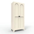 thumbnail image 4 of Yardi Yarda 71'' 2 Shapely Door Cabinet With Lock, Metal Storage Cabinet with Doors and Adjustable Shelves for Indoor, Beige, 4 of 5