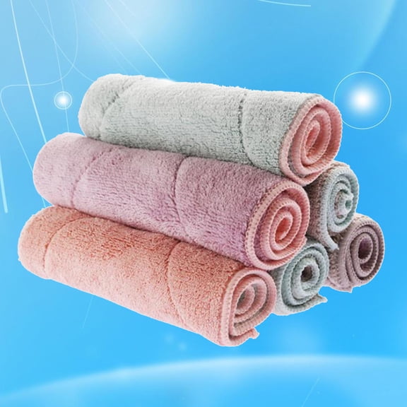 LOLIPPYY 10Pcs Dish Washing Towel Assorted Color Fast Drying Dish Towels for Kitchen Cleaning Wipe