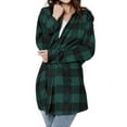 thumbnail image 4 of Plaid Shacket Jacket Women Clearance,Womens Casual Plaid Flannel Shacket Jacket Oversized Brushed Button Down Long Sleeve Shirts Coats with Pockets Tops, 4 of 9
