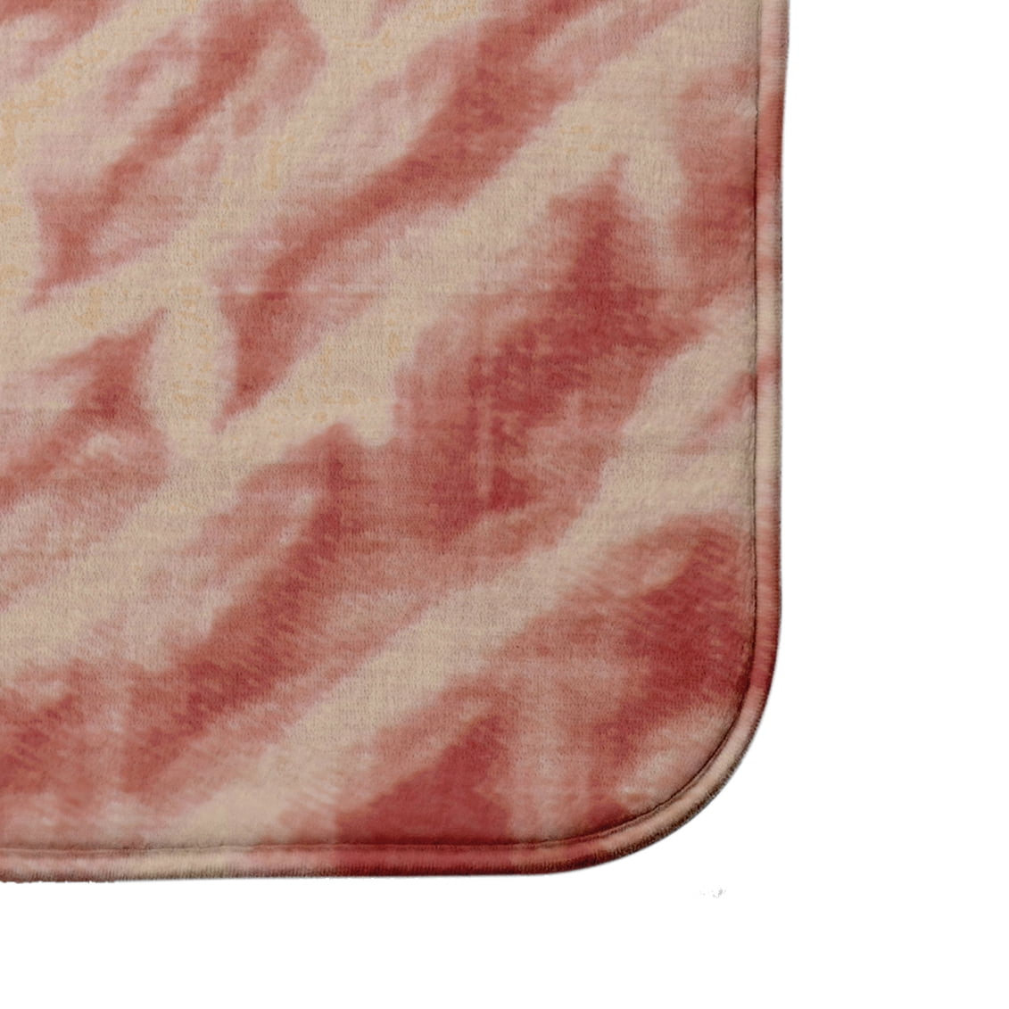 Simply Daisy 34" x 21" Plush Microfiber Orange Shibori Stripe Bath Mat