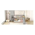 thumbnail image 6 of Kacho House Bunk Bed with Slide, Metal Bunk Bed Frame for Bunk Bed Twin Over Twin with Safety Full-Length Guardrails, for room Bedroom, Easy Assembly, No Box Spring Needed, Gray, 6 of 9