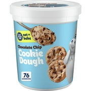 Pillsbury Refrigerated Chocolate Chip Cookie Dough, Eat or Bake, 76 oz.