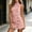 Pink, variant on IUYRTFE Women Mock Neck Sleeveless Button Down A Line Mini Dress Solid Color Casual Short Dress