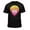 BLACK, variant on Teelocity Bob Ross Sunset Fill Graphic T-Shirt (Medium - Standard Fit, Black)