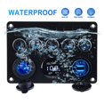 thumbnail image 3 of 5Gang 12V LED Light Switch Control Panel Voltmeter Car Dual J USB-Charger B3E5, 3 of 9