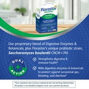 Florastor Unisex Advanced Gas & Bloat Daily Probiotic & Digestive Supplement Capsules, 30 Count