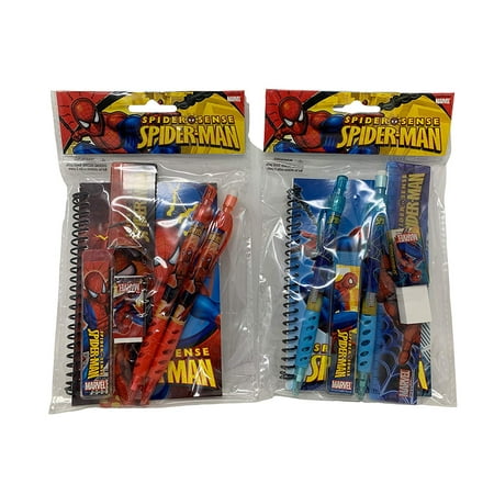 Marvel Spiderman -Officially Licensed 6 Piece Stationery Set - 2 Pack