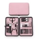thumbnail image 1 of Juego de manicura Kit profesional de cortaúñas Herramientas de cuidado de pedicura - Kit de aseo para mujeres de acero inoxidable 18 piezas para viajes o hogar (rosa), 1 of 5