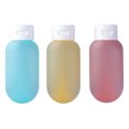 thumbnail image 1 of 3Pcs/Set Refillable Bottle 60ml Soft Silicone Lotion Container Squeeze Tube Empty Bottle Portable Travel Shampoo Bottle B, 1 of 6
