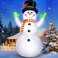 thumbnail image 1 of Colgador inflable con forma de muñeco de nieve de 3 m con luz LED, decoración navideña, 1 of 6