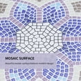 thumbnail image 4 of 23.6" Mosaic Round Patio Table with Ceramic Tabletop, Outdoor Furniture, Multicolor, 4 of 7