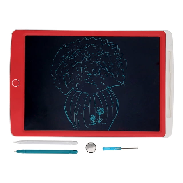 Tableta de escritura LCD electrónica portátil para niños, tablero de dibujo, bloc de dibujo, juguete de regalo, rojo