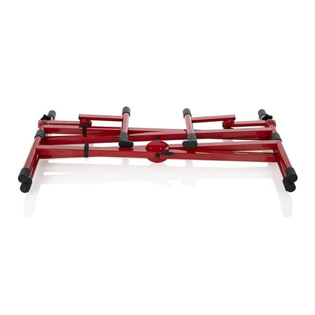 Gator Frameworks - Heavy-Duty 2-Tier X Stylee Keyboard Stand - Red