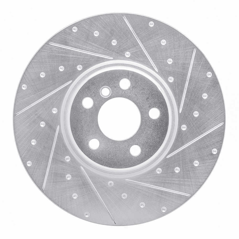 Dynamic Friction Company 631-31133D DFC Brake Rotor - Drilled And Slotted - Silver
