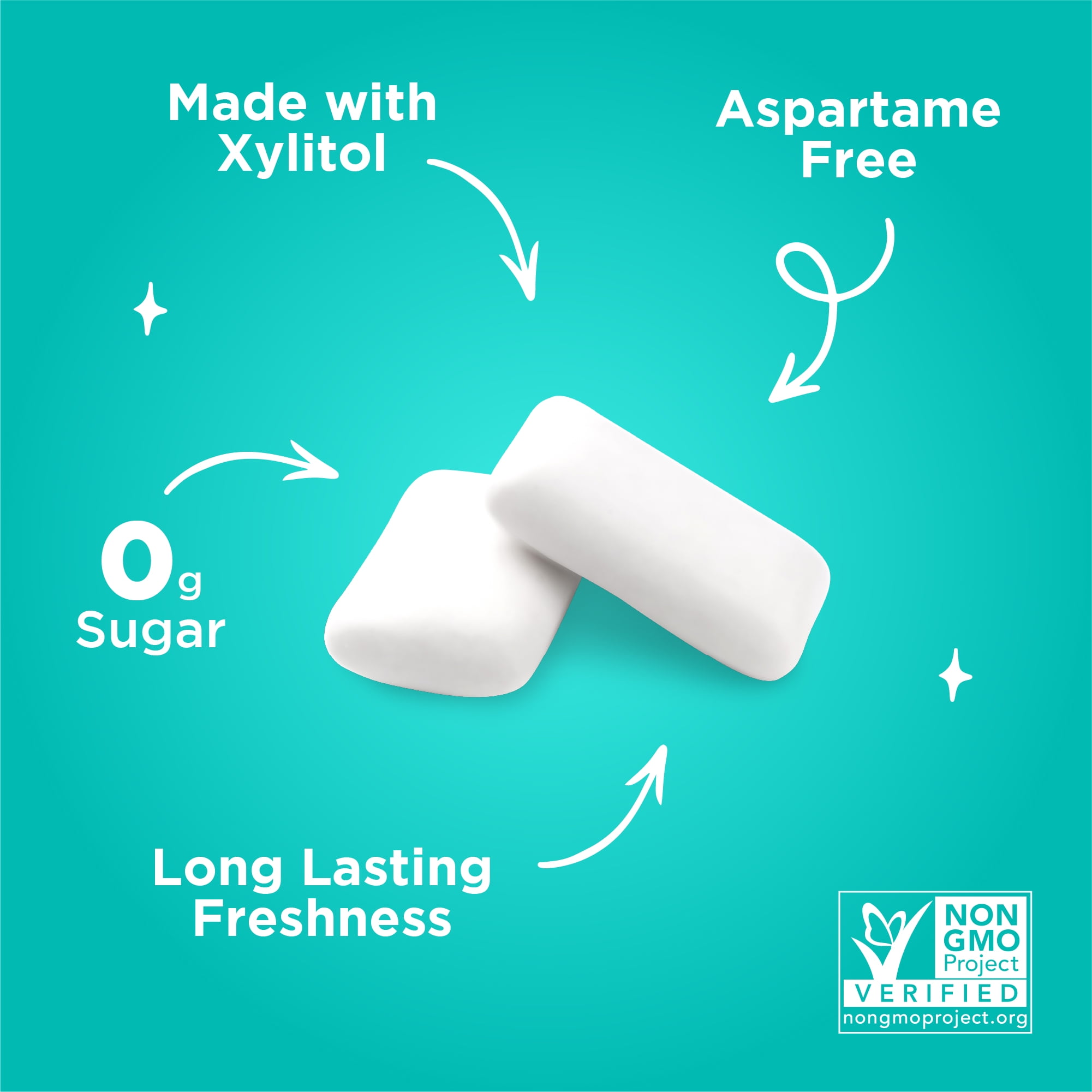 PUR Gum, Wintergreen, Aspartame Free, Sugar Free & 100% Xylitol Chewing Gum, 55 Pieces, Pack of 12