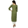 thumbnail image 2 of Bimba Femme Kurta Personnalisé en Rayonne Kurti de Designer Manches 3/4 Tunique Blouse Formelle Décontractée, 2 of 7