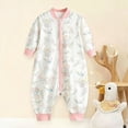 thumbnail image 2 of KPOPLK Baby Infant Boy Romper PJS Long Sleeve Footless Pajamas Fall Winter Sleep N Play Cotton Button Down Jumpsuit Sleepwear Size 18-36 Months, 2 of 7