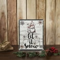 thumbnail image 4 of Let It Snow Snowman Framed Wall Hanging Sign 15x12, 4 of 5