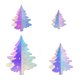 thumbnail image 2 of Juego de 4 adornos navideños acrílicos coloridos | Decoraciones navideñas con efecto espejo, ligeras y colgantes para coronas, repisas, ventanas, centros de mesa, etc., 2 of 9