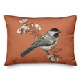 thumbnail image 2 of Creative Products Orange Chickadee and Flowers 14x20 Indoor / Outdoor Pillow, 2 of 9