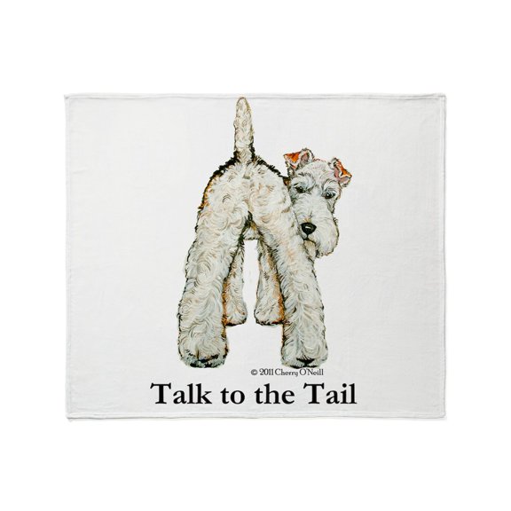 CafePress - Wire Fox Terrier Tail WFT Throw Blanket - Soft Fleece Throw Blanket, 50"x60" for All Ages