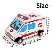 Flybay Wooden Doctor Kit for Toddlers, 45 Pcs Pretend Play Medical Set with Ambulance for Kids Ages 3-6