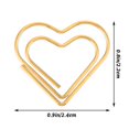 thumbnail image 5 of 100Pcs Gold Heart Paper Clips Cute Small Paper Clips for Funny Heart Clips Kids Office Supplies Paper Clamps Wedding Decoration, 5 of 5