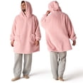 thumbnail image 1 of Sudadera Manta para Usar Bedsure Rosada Sherpa Talla Grande, 1 of 7