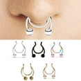 thumbnail image 4 of 1Pcs Nose Ring Nose Clip Steel Hot Sale Nasal Septum False Nose Rings C9K3, 4 of 6
