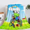 thumbnail image 2 of Manta de franela Kawaii Sanrio Keroppi Bad Badtz Maru con bonitos dibujos para niños, manta para siesta para oficina, periféricos de animé, regalo de Festival, 2 of 4