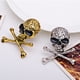 thumbnail image 5 of Guardurnaity Broche de calavera de estilo Punk, broches encantadores de tibias cruzadas para mujer, bisutería de moda para el Día de San Valentín, Pascua, Accesorios de disfraces Plata Guardurnaity AP004648-01, 5 of 6