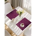 thumbnail image 5 of Pink Leopard Print Placemats Set of 8, Retro Chic Abstract Animals Texture Placemats for Dining Table, Place Mats for Kitchen Tabletop, Waterproof Wipeable Dining Table Mats Set, 5 of 9