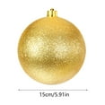 thumbnail image 3 of JeashCHAT 6 Inch Glitter Christmas Ball Ornaments, Large Shatterproof Plastic Ball Christmas Tree Hanging Decorations for Xmas Holiday Party Indoor Outdoor Decor, 3 of 6