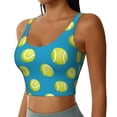 thumbnail image 2 of Xecao Ball Tennis for Sports Bra with Removable Pads, Crop Tank Top Design, Women's Longline Sports Bra - Non-Wired - Large, 2 of 9
