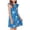 Dark Blue a, variant on Spazoro Girls Midi Dresses, Ruffle Sleeve Jellyfish Print A-Line Crew Neck Casual Summer Dresses for Girls Dark Blue Size 5-6