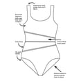 thumbnail image 3 of Swimsuits for All Women's Chlorine Resistant Spliced Tank One Piece Swimsuit, 3 of 3