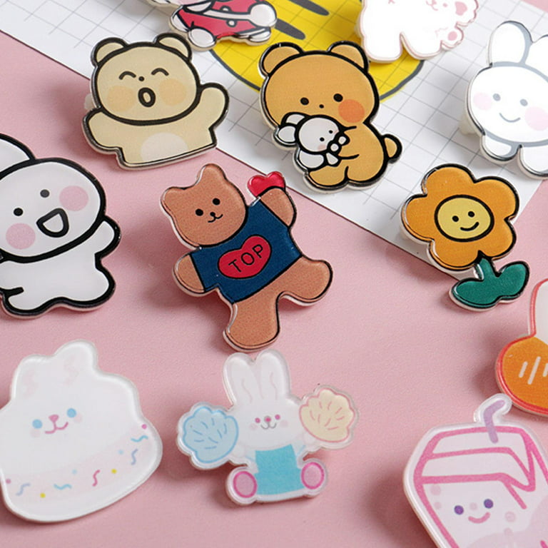 ZUARFY Cartoon Cute Pin Badge Lovely Acrylic Brooch Jewelry Accessories for  Clothes Cap Bag Decoration 